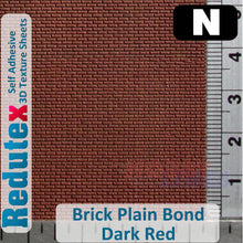 Load image into Gallery viewer, Redutex BRICK PLAIN BOND POLYCHROME Dk Red N 3D Flexible Texture Sheet 160LD113
