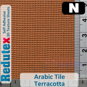 Redutex ARABIC TILE Terracotta N 3D Flexible Texture Building Sheet 160TA112