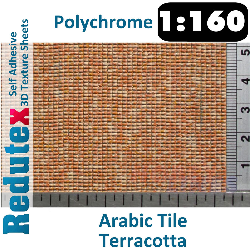 Redutex  ARABIC TILE POLYCHROME Terracotta N 3D Flexible Texture Sheet 160TA122