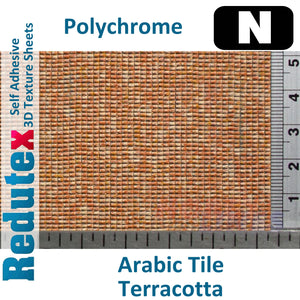 Redutex  ARABIC TILE POLYCHROME Terracotta N 3D Flexible Texture Sheet 160TA122