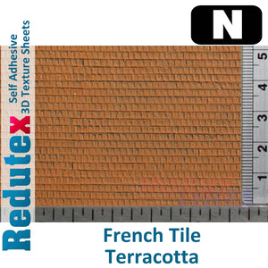 Redutex FRENCH TILE Terracotta N 3D Flexible Texture Building Sheet 160TF112