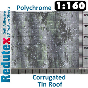 Redutex  Corrugated Tin Roof N 3D Flexible Texture Sheet Self Adhesive 160TI121