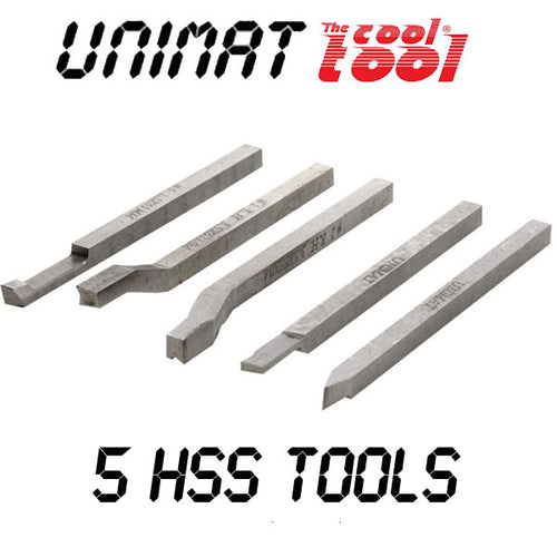 UNIMAT parts & accessories - 162231 Set of 5 HSS TURNING TOOLS