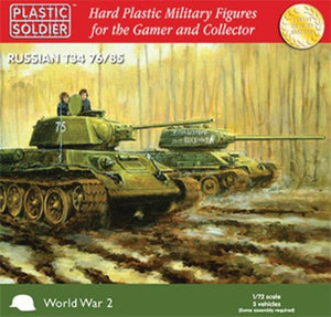 Plastic Soldier Company 1:72 WWII 3 x T34 76/85 TANK Scale PSC WW2V20001