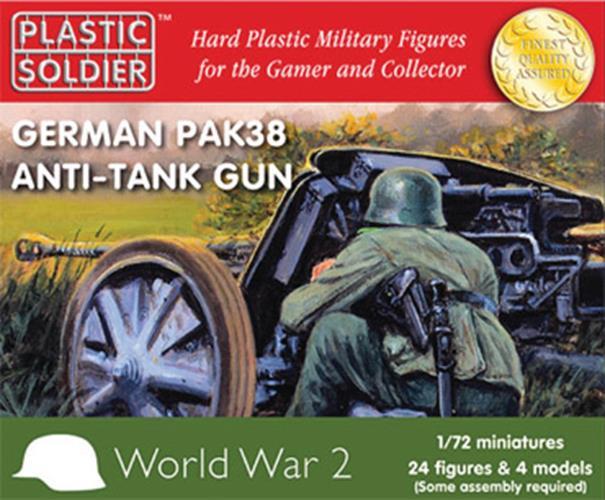 Plastic Soldier Company 1:72 WWII GERMAN PAK 38 GUN Scale PSC WW2G20003