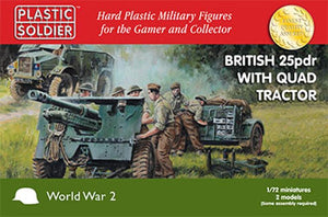 Plastic Soldier 1:72 WWII BRITISH 25DPR &amp; MORRIS QUAD TRACTOR PSC WW2G20006