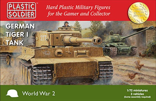 Plastic Soldier Company 1:72 WWII 3 x GERMAN TIGER I TANK Scale PSC WW2V20032