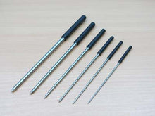 Load image into Gallery viewer, Smoothing Broach 5 sided 6pc set size range 0.4-1.4mm in wallet Expo Tools 70350
