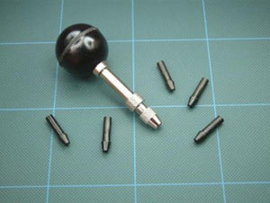 Ball Head Pin Vice Holder & 5 Collets 0 - 2.5mm Expo Tools 75016