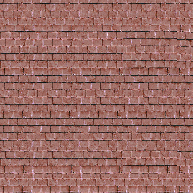 RED ROOF TILES Self Adhesive Building Papers  N 1:148 Art Printers BM063N