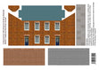 RED BRICK HOUSES Self Adhesive Building Papers OO 1:76 Art Printers BM302