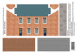 LIGHT OLD BRICK HOUSES Self Adhesive Building Papers OO 1:76 Art Printers BM303