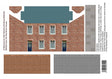DARK OLD RED BRICK HOUSES Self Adhesive Building Papers OO Art Printers BM305