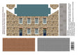 RANDOM STONE BLOCK HOUSES Self Adhesive Building Papers OO Art Printers BM306