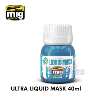 ULTRA LIQUID MASK 40ml Blue versatile masking fluid  AMMO Mig Jimenez Mig2032
