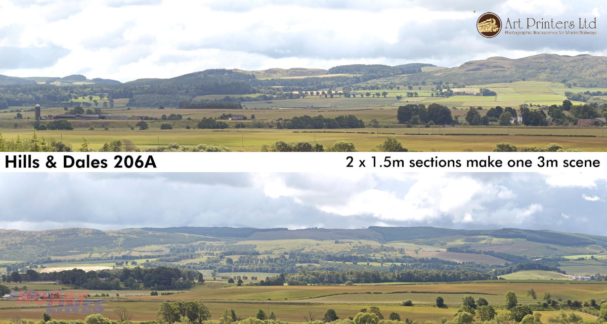 HILLS & DALES Pack A 206A OO ID Backscenes Art printers Std/Premium 15"