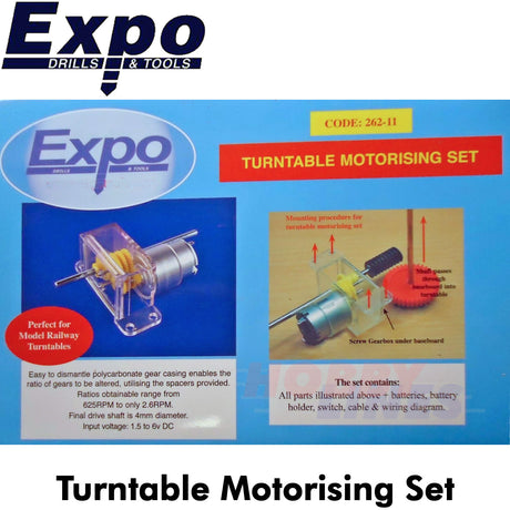 TURNTABLE MOTORISONG KIT Model Railways ideal for OO HO N guage Expo Tools 26211