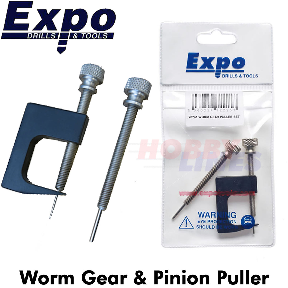 WORM GEAR & PINION PULLER maximum length 16mm Expo Tools 26241