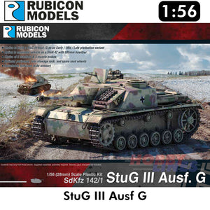 StuG III Ausf G German Tank WWII Plastic Model Kit 1:56 Rubicon Models 280017