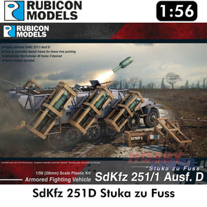 SdKfz 251D Stuka zu Fuss WWII Plastic Model Kit 1:56 Rubicon Models 280020