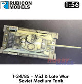 Soviet Medium Tank  T-34/85 WWII Plastic Model Kit 1:56 Rubicon Models 280021