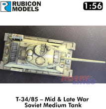 Load image into Gallery viewer, Soviet Medium Tank  T-34/85 WWII Plastic Model Kit 1:56 Rubicon Models 280021
