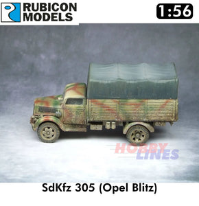 SdKfz 305 3ton 4x2 Cargo Truck WWII Plastic Model Kit 1:56 Rubicon Models 280026