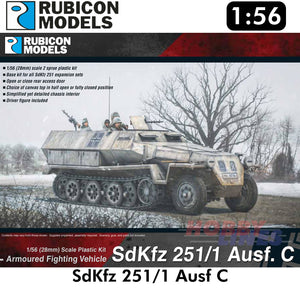 SdKfz 251/1 Ausf C (aka 251C) Plastic Model Kit 1:56 Rubicon Models 280031