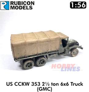 US CCKW 353 2½ ton 6x6 Truck GMC Plastic Model Kit 1:56 Rubicon Models 280037