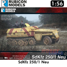 Load image into Gallery viewer, SdKfz 250/1 Neu (aka 250N) Halftrack Plastic Model 1:56 Rubicon Models 280038
