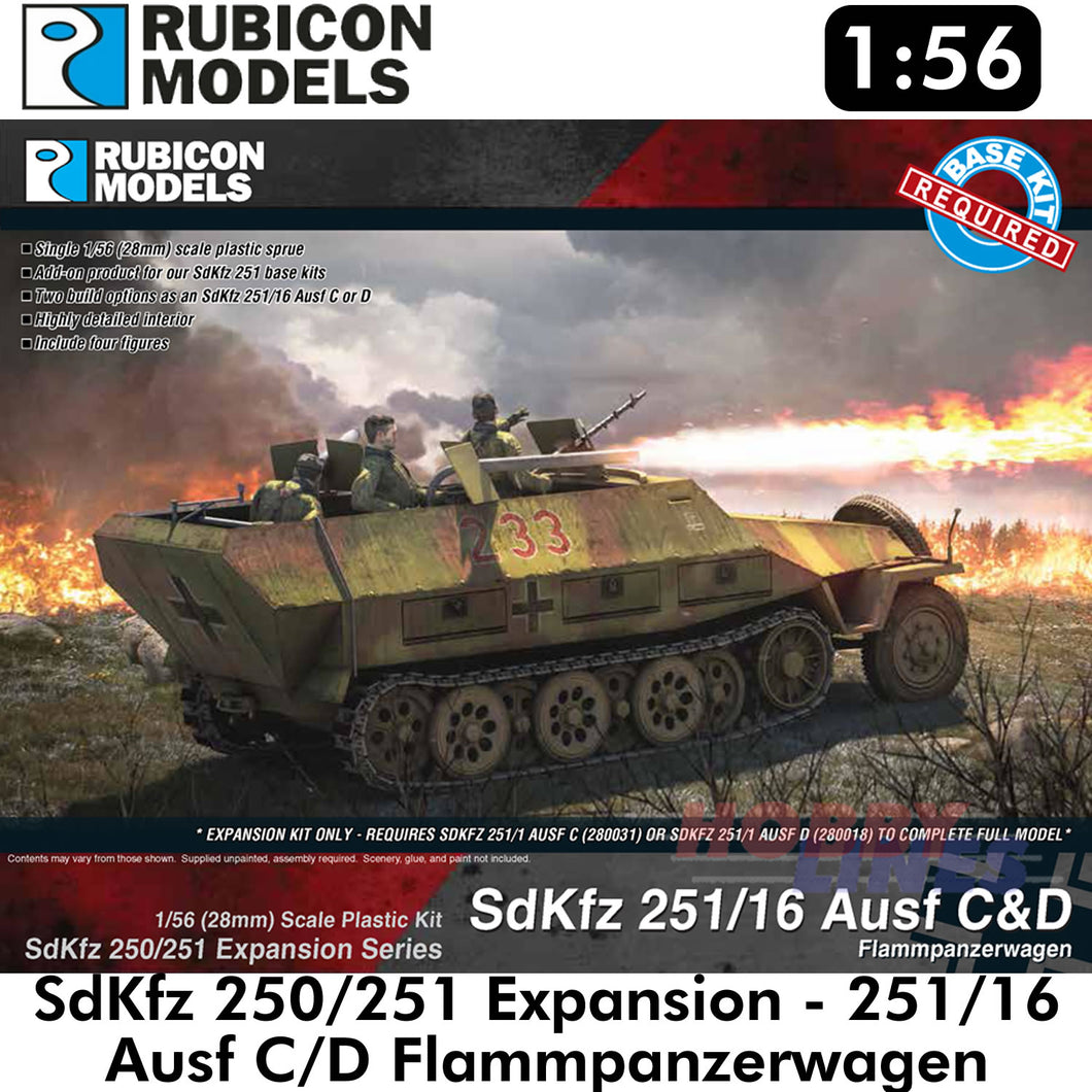 SdKfz 251/16 Ausf C/D Expansion Set only Plastic Model 1:56 Rubicon Models280040
