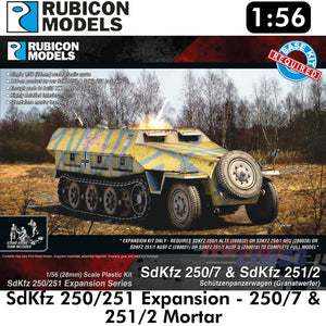 SdKfz 250/251 Expansion Set- 250/7 & Mortar Carrier 1:56 Rubicon Models 280043