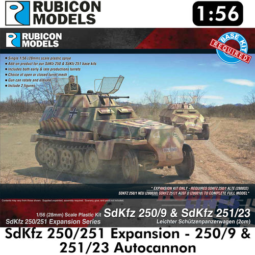 SdKfz 250/251 Expansion Set- SdKfz 250/9 & 251/23 Kit 1:56 Rubicon Models 280048