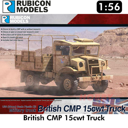 British CMP 15cwt Truck Model Kit 1:56 Rubicon Models 280056
