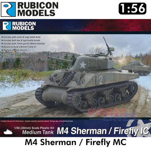 M4 Sherman / Firefly IC Tank Plastic Model Kit 1:56 Rubicon Models 280060