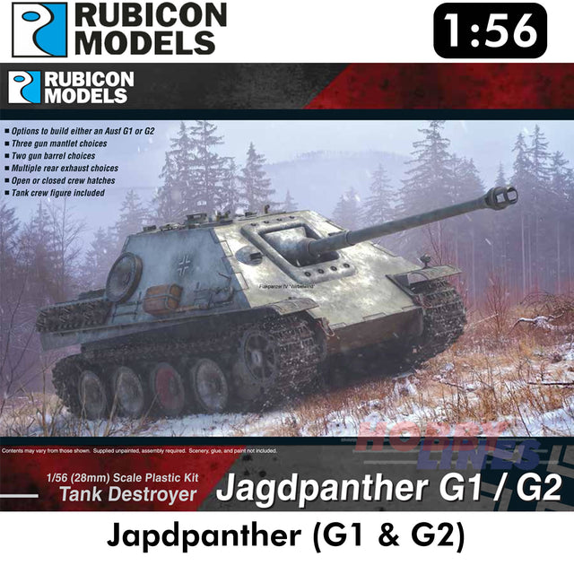 Jagdpanther (G1 / G2) Tank Killer Plastic Model Kit 1:56 Rubicon Models 280064