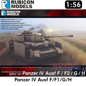 Panzer IV Ausf F/F1/G/H Tank Plastic Model Kit 1:56 Rubicon Models 280077