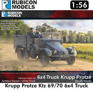 Krupp Protze Ktz 69/70 6x4 Truck Plastic Model Kit 1:56 Rubicon Models 280082