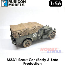 Load image into Gallery viewer, M3A1 Scout Car (Early &amp; Late Production) Plastic Kit 1:56 Rubicon Models 280083
