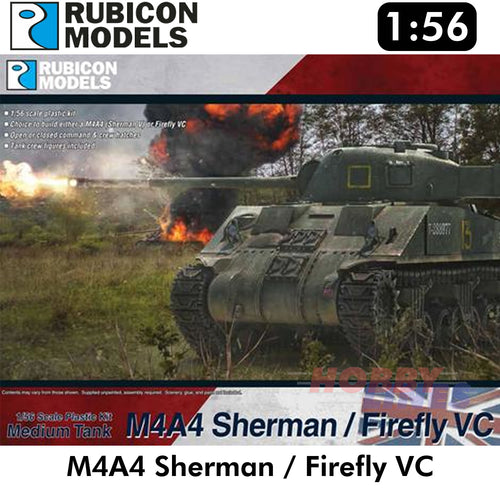 M4A4 Sherman / Firefly VC Tank Plastic Model Kit 1:56 Rubicon Models 280088
