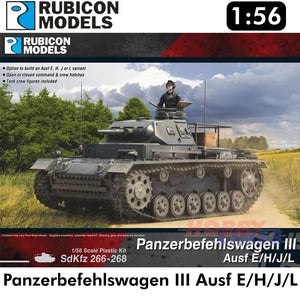 Panzerbefehiswagen III Ausf E/H/J/L Tank Kit 1:56 Rubicon Models 280093