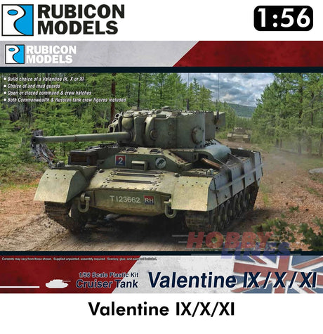 Valentine IX/X or XI Tank Italian model kit 1:56 Rubicon Models 280098