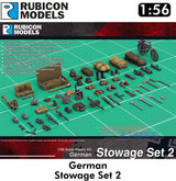 GERMAN STOWAGE SET 2 WWII Plastic Model Kit 1:56 Rubicon Models 280118