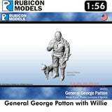 General George Patton with Willie Plastic FiguresKit 1:56 Rubicon Models 284013
