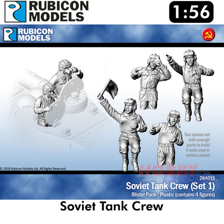 Soviet Tank Crew Plastic Figures Model Kit 1:56 Rubicon Models 284015