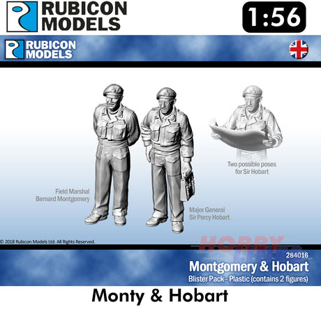 Monty & Hobart Figures Plastic Model Kit 1:56 Rubicon Models 284016