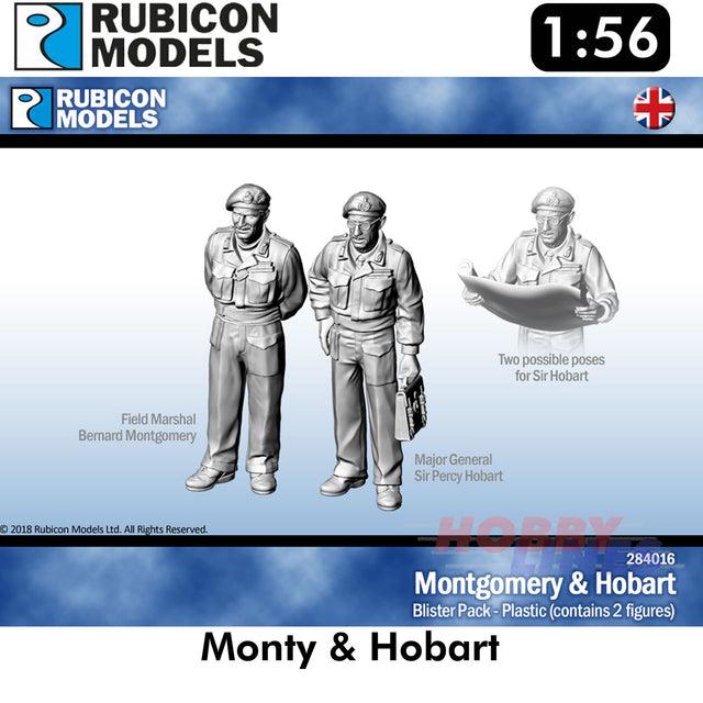 Monty & Hobart Figures Plastic Model Kit 1:56 Rubicon Models 284016