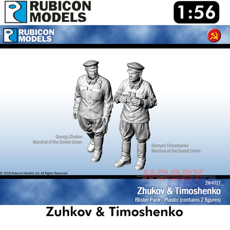 Zuhkov & Timoshenko Figures Plastic Model Kit 1:56 Rubicon Models 284017