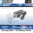 US Jeep MB-T / T3 Military Trailer Plastic Model Kit 1:56 Rubicon Models 284018