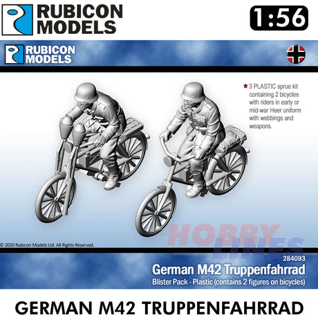 German M42 Truppenfahrrad Figures Military Bicycles 1:56 Rubicon Models 284093